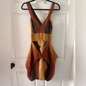ModCloth Fall-toned Organza Party Dress
